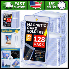 ZENOWICK 128ct Magnetic Card Holders for Trading Cards, UV Protection