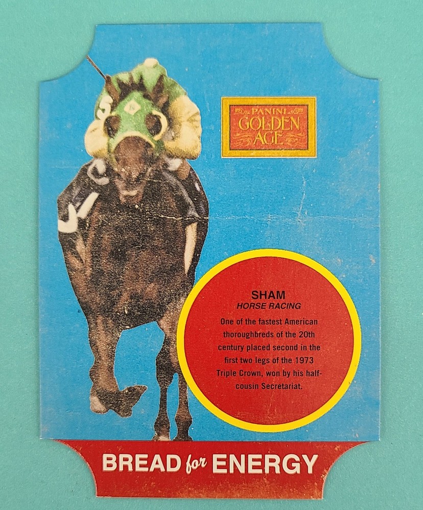 2013 Panini Golden Age Bread For Energy #5 Sham – Race Horse BASEBALL Card M9