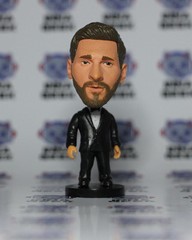 6 cm Football Soccer Star Black Suit Messi Figure Ballon d’Or Award #10