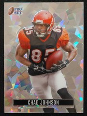 2023 Leaf Pro Set Metal Retro Chad Johnson #RB-22 Silver Crystals Cracked Ice /8