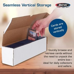 (2 pk) BCW 14 in Toploader Cardboard Storage Box-Sport Trading Card Boxes