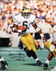 Tyrone Wheatley Signed Michigan Wolverines 16×20 Photo #6 Beckett Witness BAS