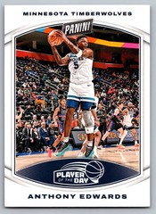 2023-24 Panini Player of the Day #28 Anthony Edwards