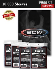 10000 BCW Standard Trading Card Sleeves Sport Baseball Football Topload Holders