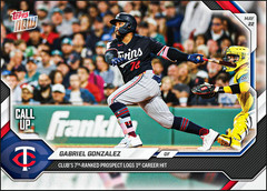 Gabriel Gonzalez (CALL UP) 1st MLB Hit – 2026 MLB Topps NOW® – Card 230 PRE-SALE