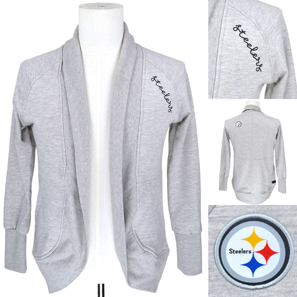 WEAR By Erin Andrews Pittsburg Steelers Women’s Cardigan Sweater Size XS Fleece