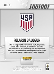 *PRESALE* 2026 Panini Instant FIFA World Cup Folarin Balogun #9 ~ United States