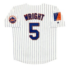 David Wright 2004 New York Mets Shea 40th Patch White Jersey Men’s (L-XL)