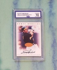 Graded Gem 💎 Mint 10 1996 Leaf Signature Auto SCOTT BROSIUS Oakland A’s