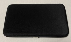 *NIB Sandol OHIO STATE Ladies Black Flat Snap Wallet 7.5” W x 4.5″ L x 5/8″ D