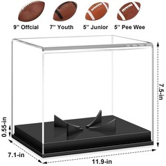 Clear Cube Football Holder – Durable Construction
