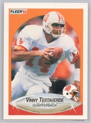 1990 FLEER #356 VINNY TESTAVERDE TAMPA BAY BUCCANEERS
