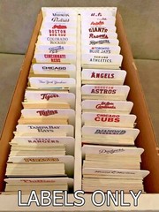 30 Customized MLB Wordmark Team Labels For BCW Tall Card Dividers LABELS ONLY