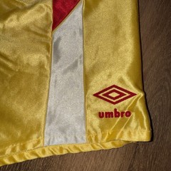 Vintage Sheffield United Umbro Jersey Shorts 1980s Soccer RARE Shiny Glanz 34 in