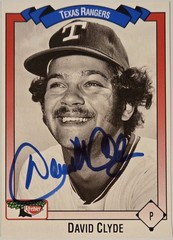 1993 Keebler David Clyde Auto Card #106 Texas Rangers All-Time Baseball Signed