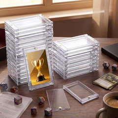 100 Pcs 130 Pt Acrylic Magnetic Card Holders, 2.5 X 3.54 Inch Clear Card Holders