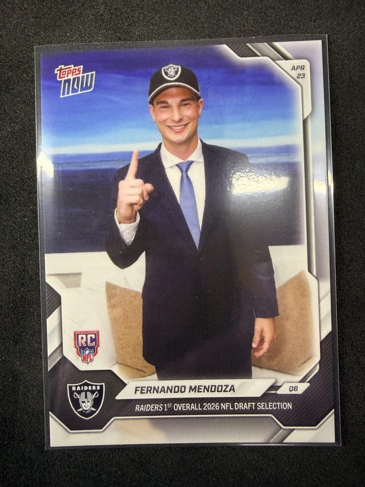 2026 Topps Now #FMEN Fernando Mendoza Las Vegas Raiders