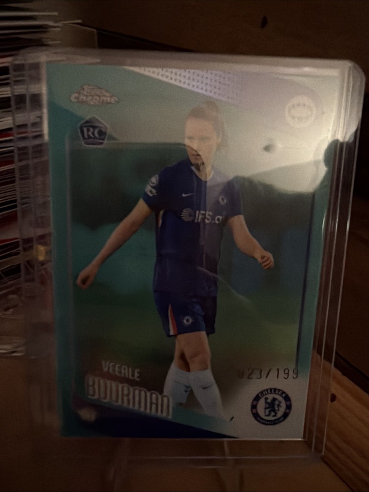 Veerle Buurman RC /199 Aqua 2025-26 Topps Chrome Women’s UWCL