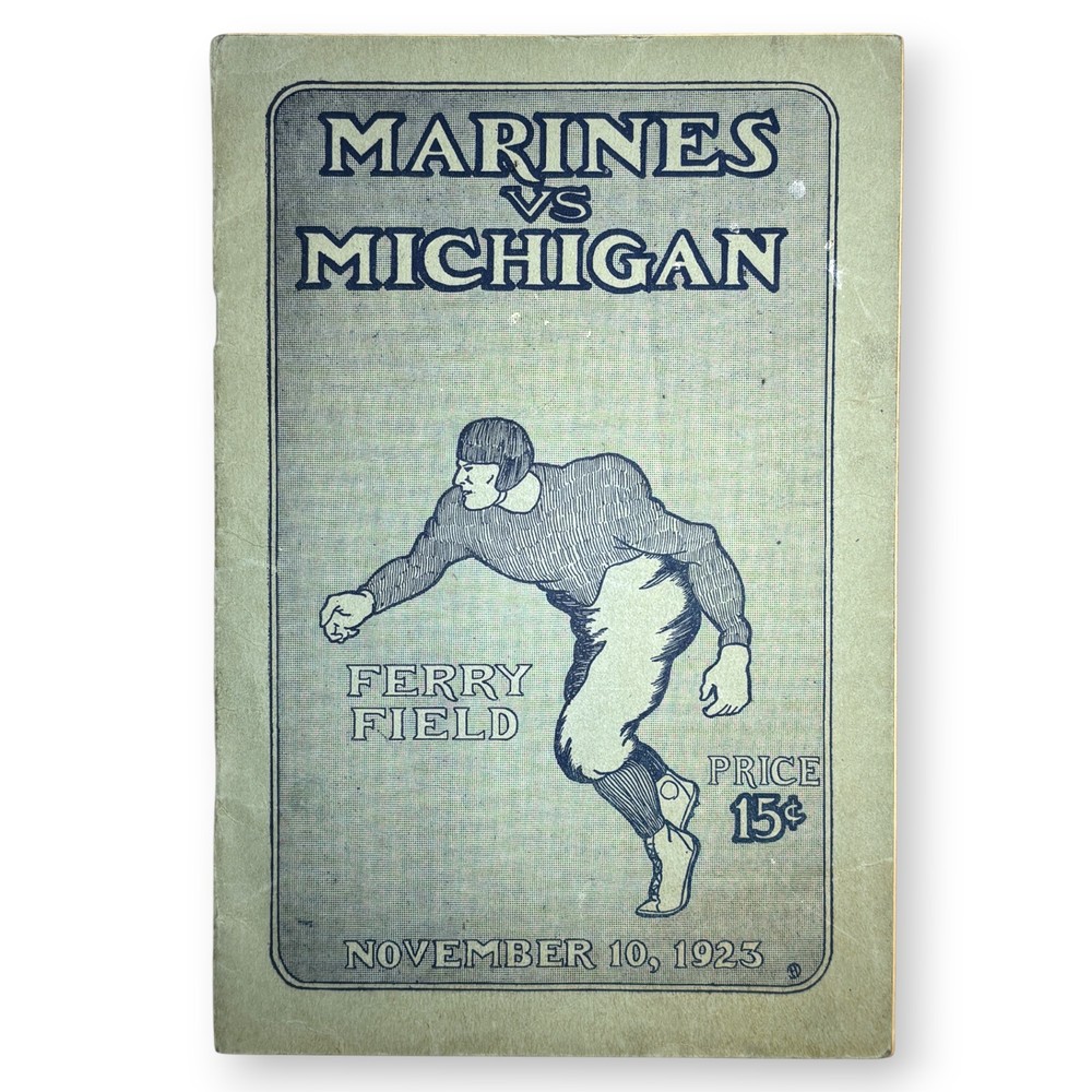 1923 University Of Michigan Wolverines Vs Quantico Marines Ann Arbor First Visit