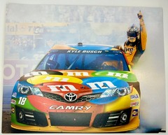 2014 KYLE BUSCH “M&M’S JGR” #18 TOYOTA CAMRY NASCAR SPRINT CUP HERO POSTCARD