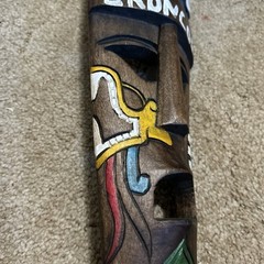 Vintage Denver Broncos Wood Wall Tiki Art Decor Wood Carved Hand Painted Origina