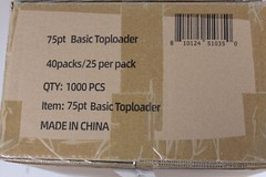 (1000) Humongous Hoard 3″ x 4″ Basic 75Pt Thick Top Loaders Case (40 Packs)