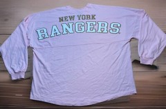 NEW YORK Rangers Spirit Jersey NEW Hockey NHL Pink 2XL L/S Shirt Sparkles XXL