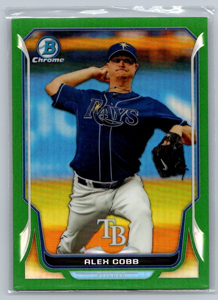 2014 Bowman Chrome Green Refractor Alex Cobb 105 41/75
