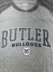 Butler Bulldogs Concepts Sports 2 Button Raglan Long Sleeve Pullover Men L Gray