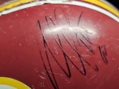 Nick Sundberg Washington Redskins Commanders NFL Autographed Franklin Helmet No