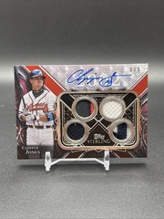 2022 Topps Sterling Chipper Jones Autograph Relic – Red /5 #SSAR-CJ QUAD PATCH