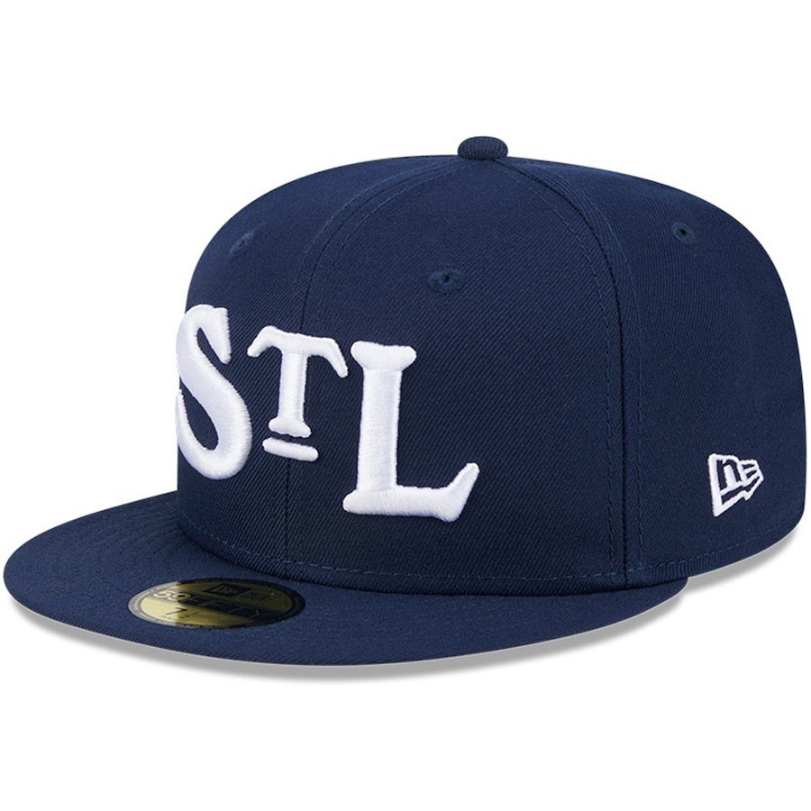New Era 59FIFTY MLB St. Louis Cardinals Navy Classic Fitted Hat Men Size 7 1/8