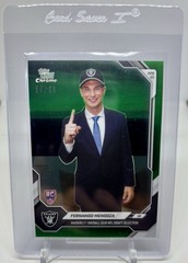🔥2026 Topps Chrome Fernando Mendoza 1st RC Draft Night Green Parallel SP /99