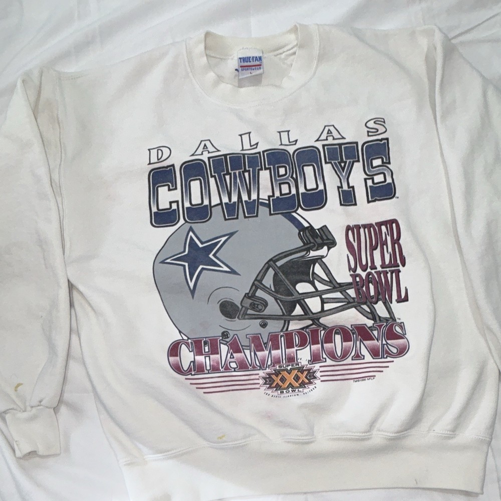 Vintage True Fan Sportswear Dallas Cowboys Super Bowl XXX Champs Sweatshirt L
