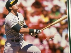Jose Canseco Poster Ron Vesely Sports Illustrated Vtg Oakland As Athletics Print
