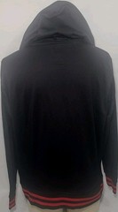 NBA UNK Chicago Bulls Logo Pullover Black Hoodie Sweatshirt Shirt Large ~ Used
