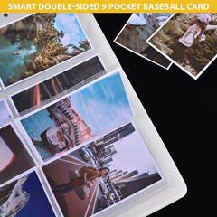 9 Pocket Page Protector, 400 Pack Trading Card Sleeve, Holds 7200
