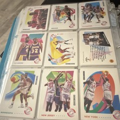SkyBox 1990-91 NBA Hoops Card Lot in Binder Pages David Robinson