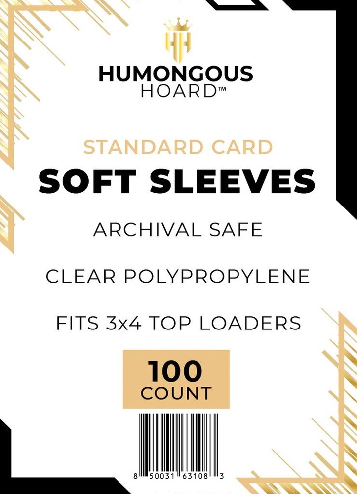 Standard Game Card Sleeves 100 Clear Bags Long Term Storage Hold 3×4 Toploader