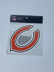 Chicago Bears Die Cut Static Cling Decal Sticker Reusable 4×6 Inches