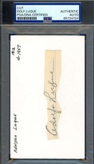 Adolfo Luque PSA DNA Coa Signed 3×5 Index Card Cut 1919 Reds D.57 Autograph