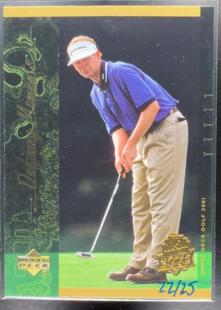 2001 Upper Deck Golf Lee Janzen Defining Moments 2026 UD Golf Buyback Gold /25