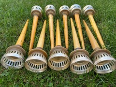 NOS Vtg 1pc. Rare OLYMPIC WOODEN TORCH 18 1/2″ GAMES MOSCOW 1980 USSR Original