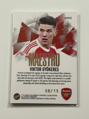 2025-26 Futera Club FX Arsenal Maestro Gold #22 Viktor Gyokeres 08/19