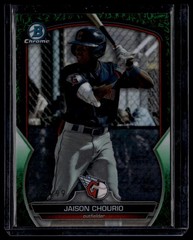 Jaison Chourio 2023 Bowman Draft Chrome Green Grass Refractor #/99