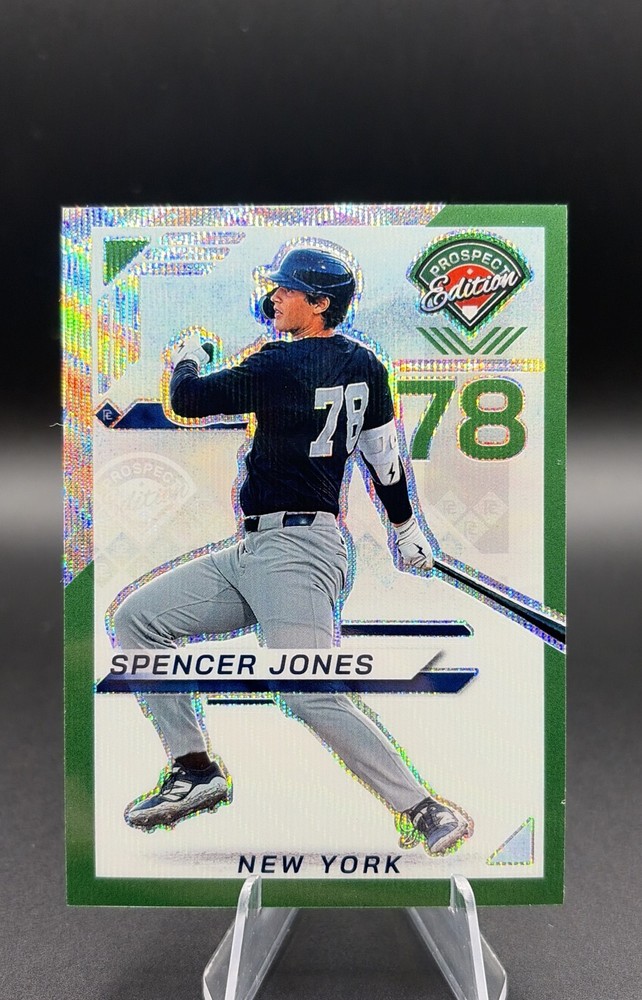 2025 Panini Prospect Edition – Spencer Jones #110 Green Wave Prizm /75 (RC)