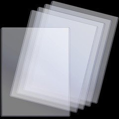 10 Pcs 8.5 x 11 Clear Rigid Sheet Protectors Plastic Document Page Holders