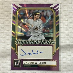 2026 Donruss Signature Series Auto 🔥 Jacob Wilson #SS-JW 🔥 Purple /49 A’s