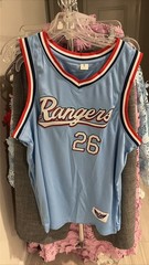 Dallas Wings Texas Rangers WNBA Basketball Jersey Theme Night Item 26 XL