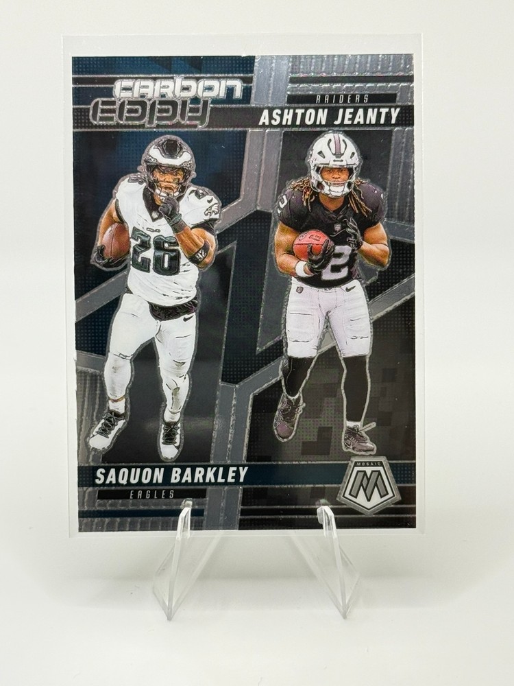 2025 Panini Mosaic – Carbon Copy Saquon Barkley Ashton Jeanty #CCO-8